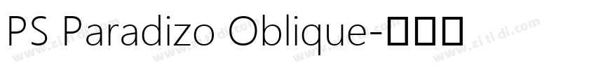PS Paradizo Oblique字体转换